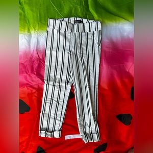 Pinstripe capri pants